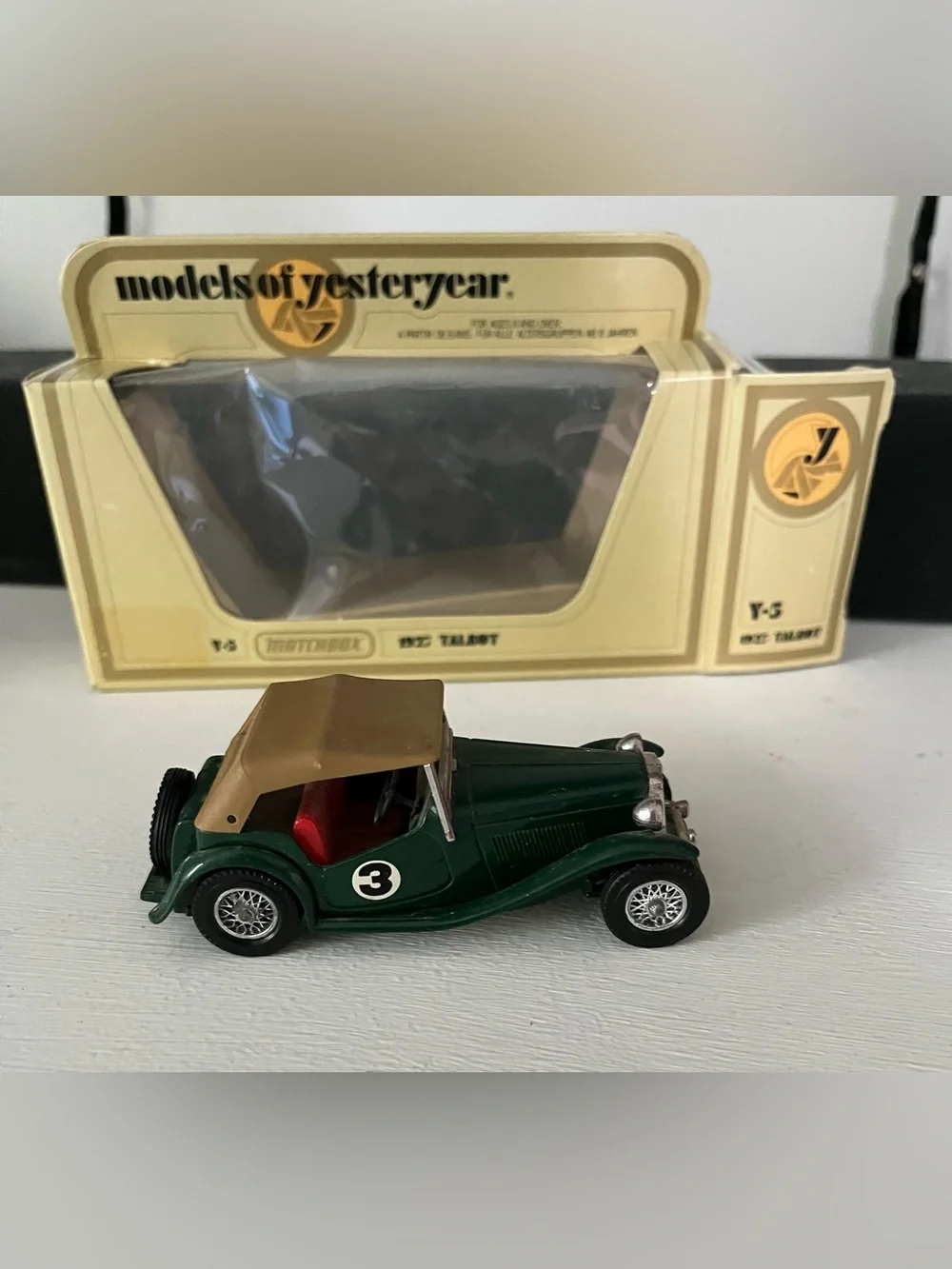 Vintage Matchbox Models of Yesteryear Y-8 1945 MG TC Green 1978 Lesney Boxed